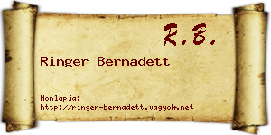 Ringer Bernadett névjegykártya