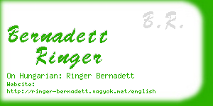 bernadett ringer business card